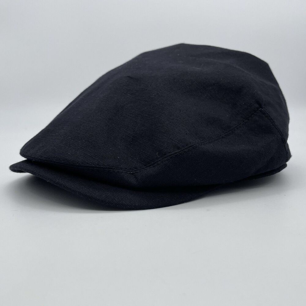 Biltmore 1917 Cotton Blend Newsboy Driver's Cabbie Cap Hat Men's S/M Black Retro